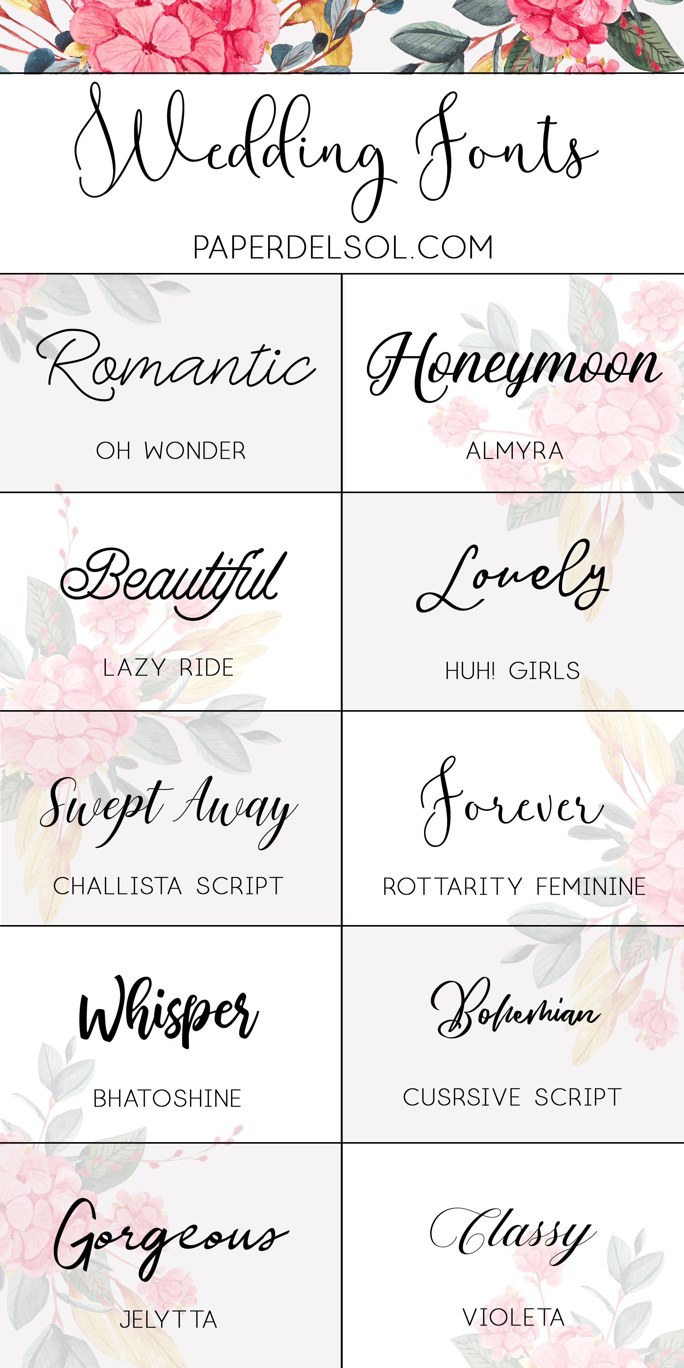 free wedding fonts